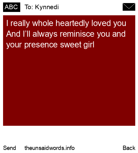 unsent message to Kynnedi