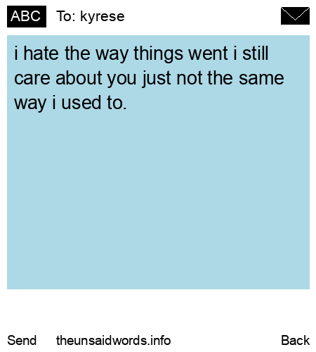 unsent message to kyrese