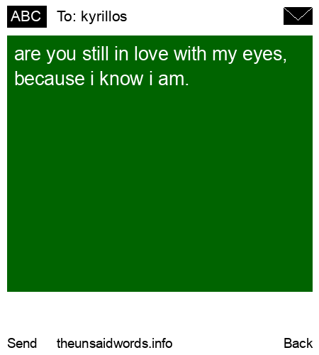 unsent message to kyrillos
