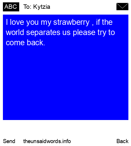 unsent message to Kytzia 