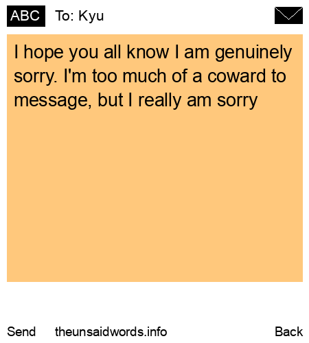 unsent message to Kyu