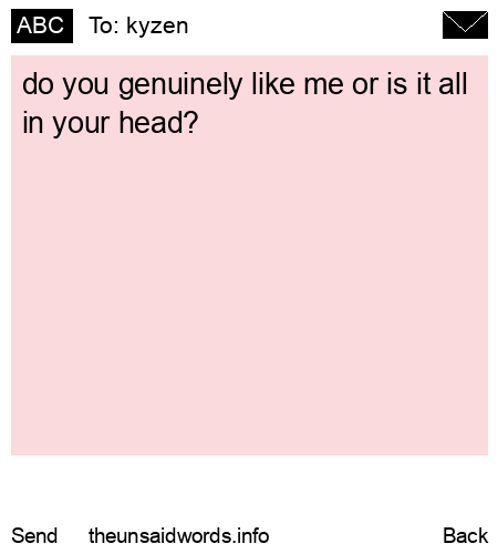 unsent message to kyzen
