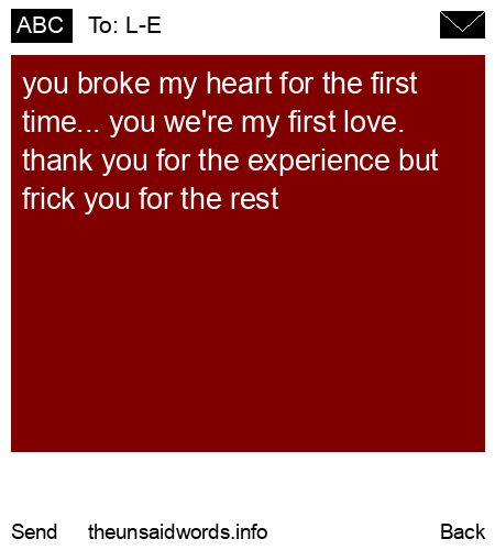 unsent message to L-E