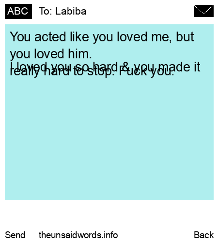 unsent message to Labiba