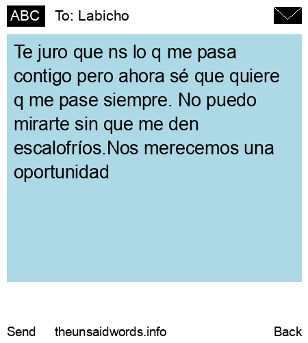 unsent message to Labicho