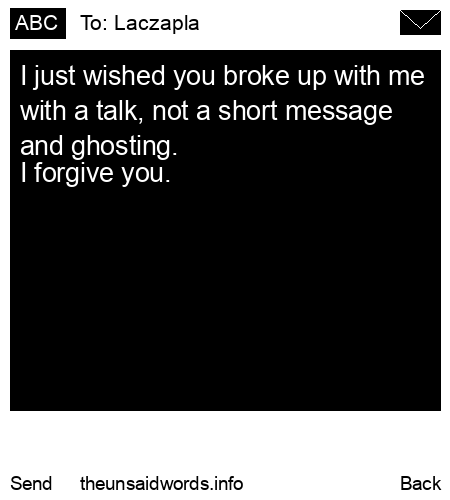 unsent message to Laczapla