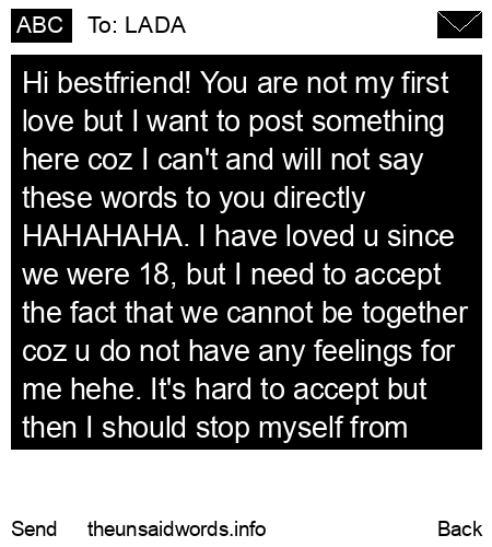 unsent message to LADA