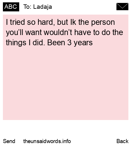 unsent message to Ladaja