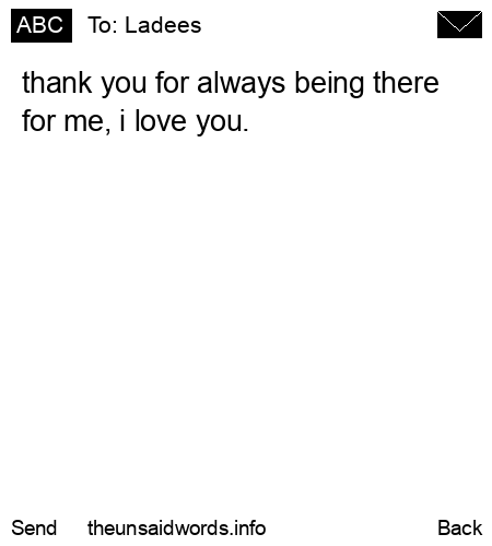 unsent message to Ladees