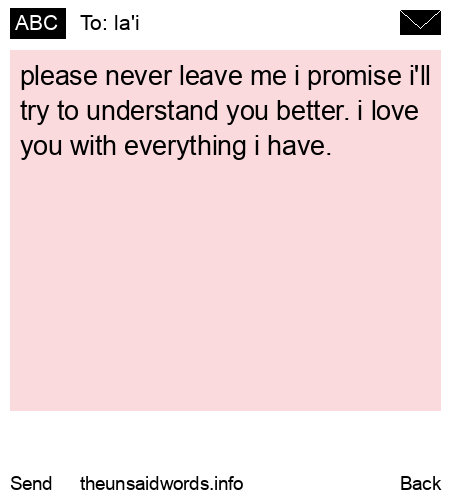 unsent message to la'i