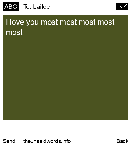 unsent message to Lailee