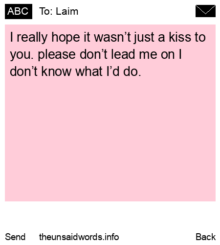 unsent message to Laim