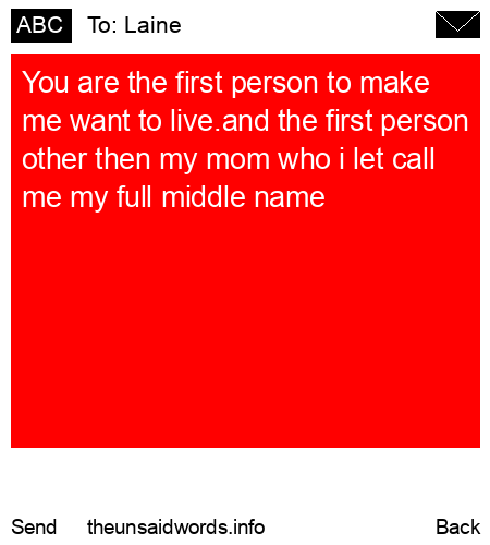 unsent message to Laine