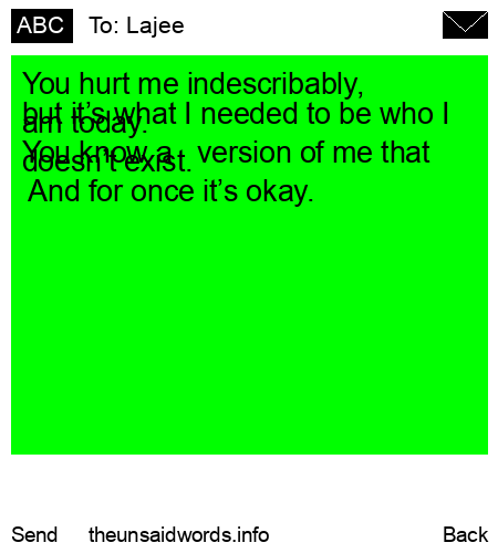 unsent message to Lajee