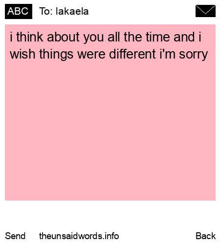 unsent message to lakaela 