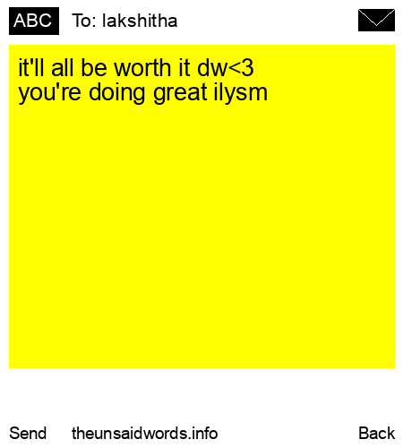 unsent message to lakshitha