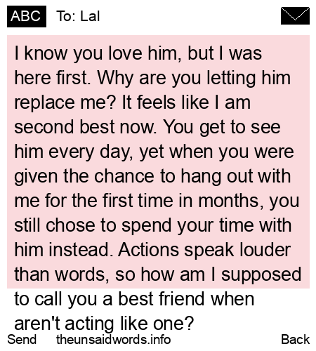 unsent message to Lal