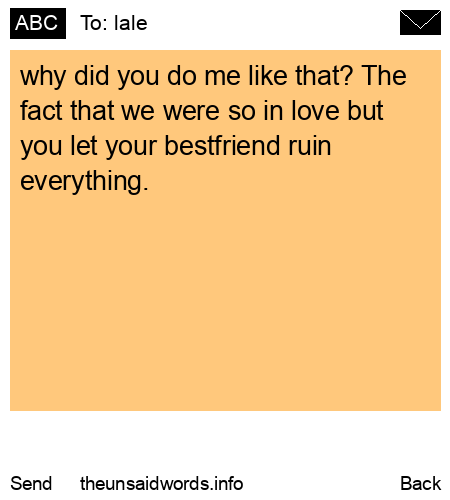 unsent message to lale