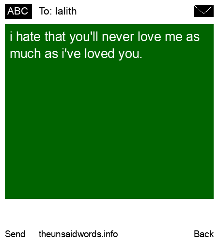 unsent message to lalith
