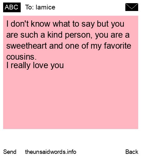 unsent message to lamice