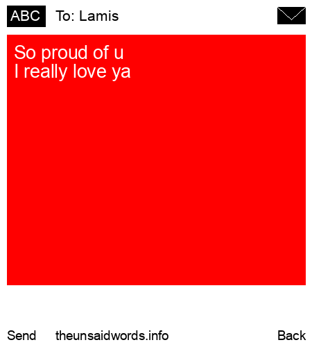 unsent message to Lamis
