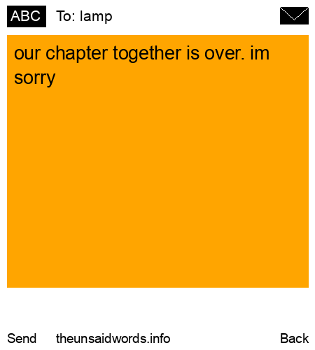 unsent message to lamp