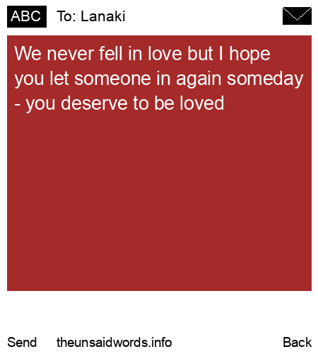 unsent message to Lanaki