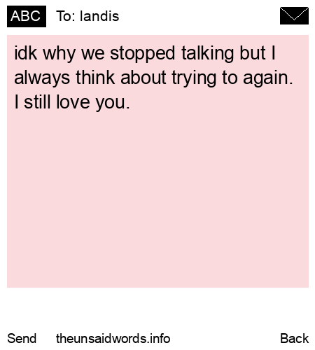 unsent message to landis