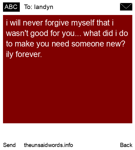 unsent message to landyn