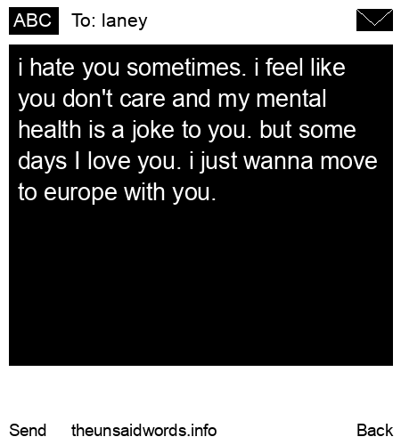 unsent message to laney