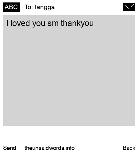unsent message to langga
