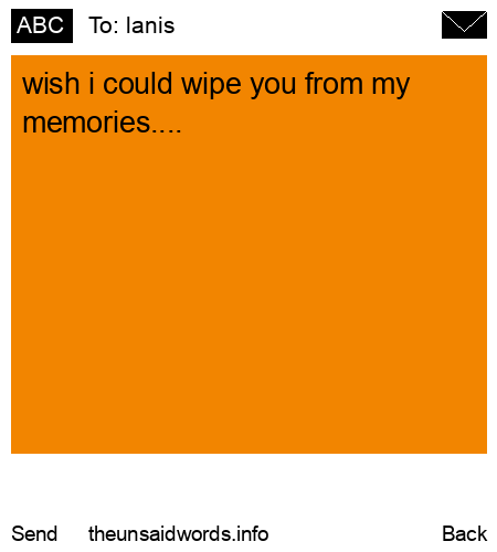 unsent message to lanis