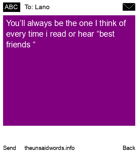 unsent message to Lano 
