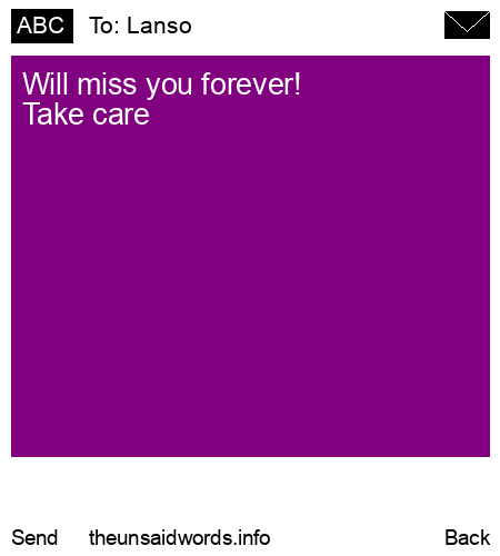 unsent message to Lanso 