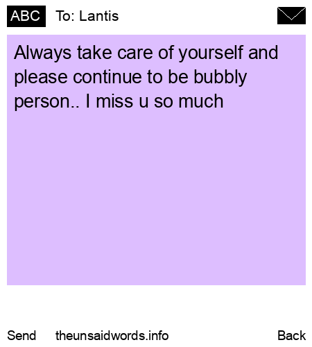 unsent message to Lantis