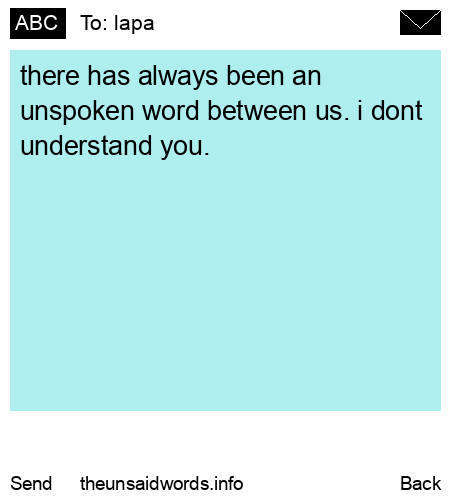 unsent message to lapa