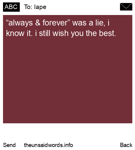 unsent message to lape