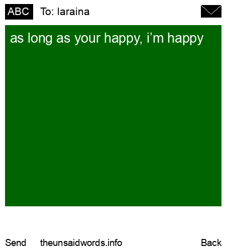 unsent message to laraina