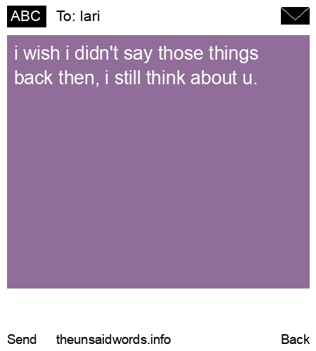 unsent message to lari
