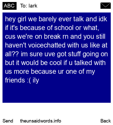 unsent message to lark
