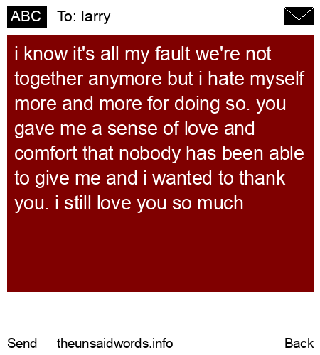 unsent message to larry