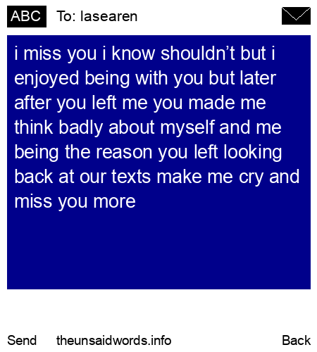 unsent message to lasearen