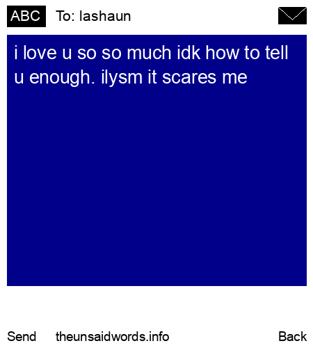 unsent message to lashaun