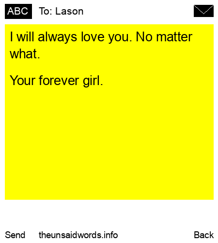 unsent message to Lason