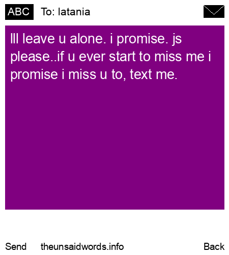 unsent message to latania 