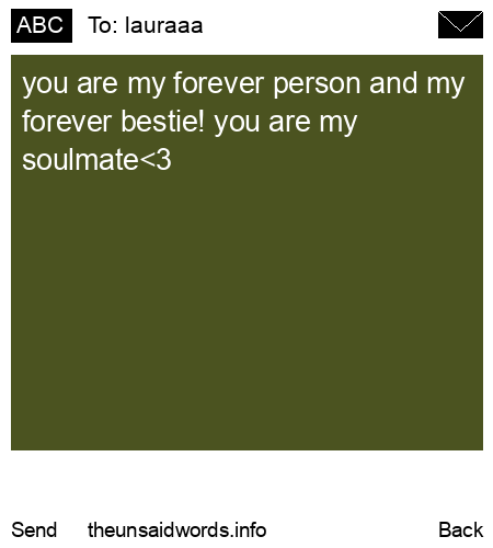 unsent message to lauraaa