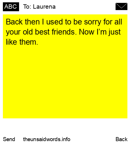 unsent message to Laurena