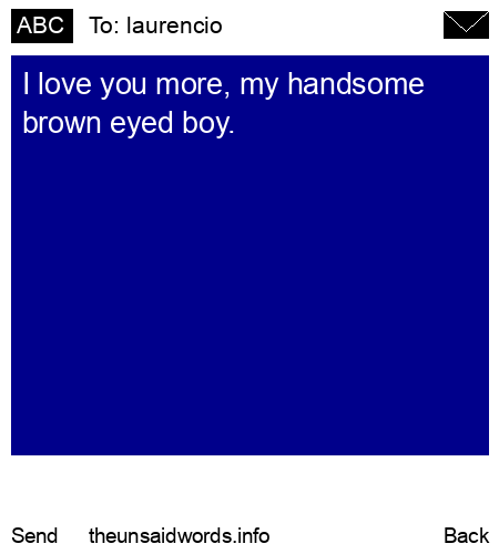 unsent message to laurencio