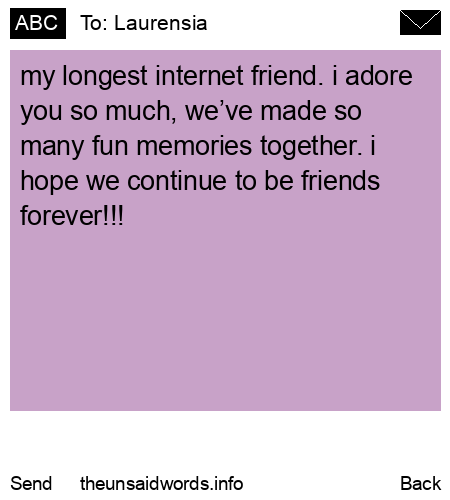 unsent message to Laurensia