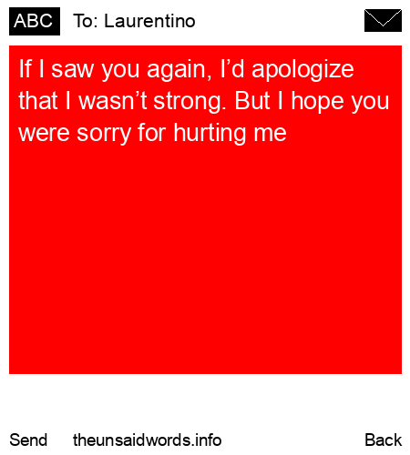 unsent message to Laurentino